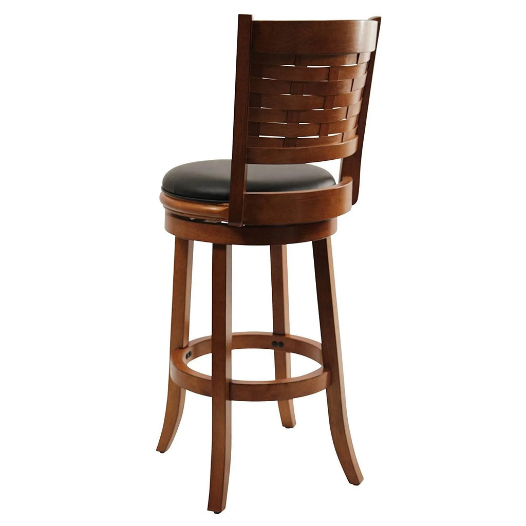 29" Countertop Faux Leather Hardwood Swivel Bar Stool J271