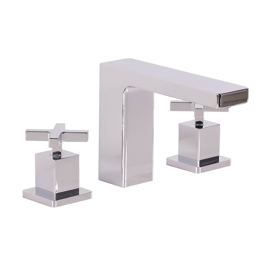 Widespread Bathroom Faucet with Drain Assembly Polished Chrome I9523