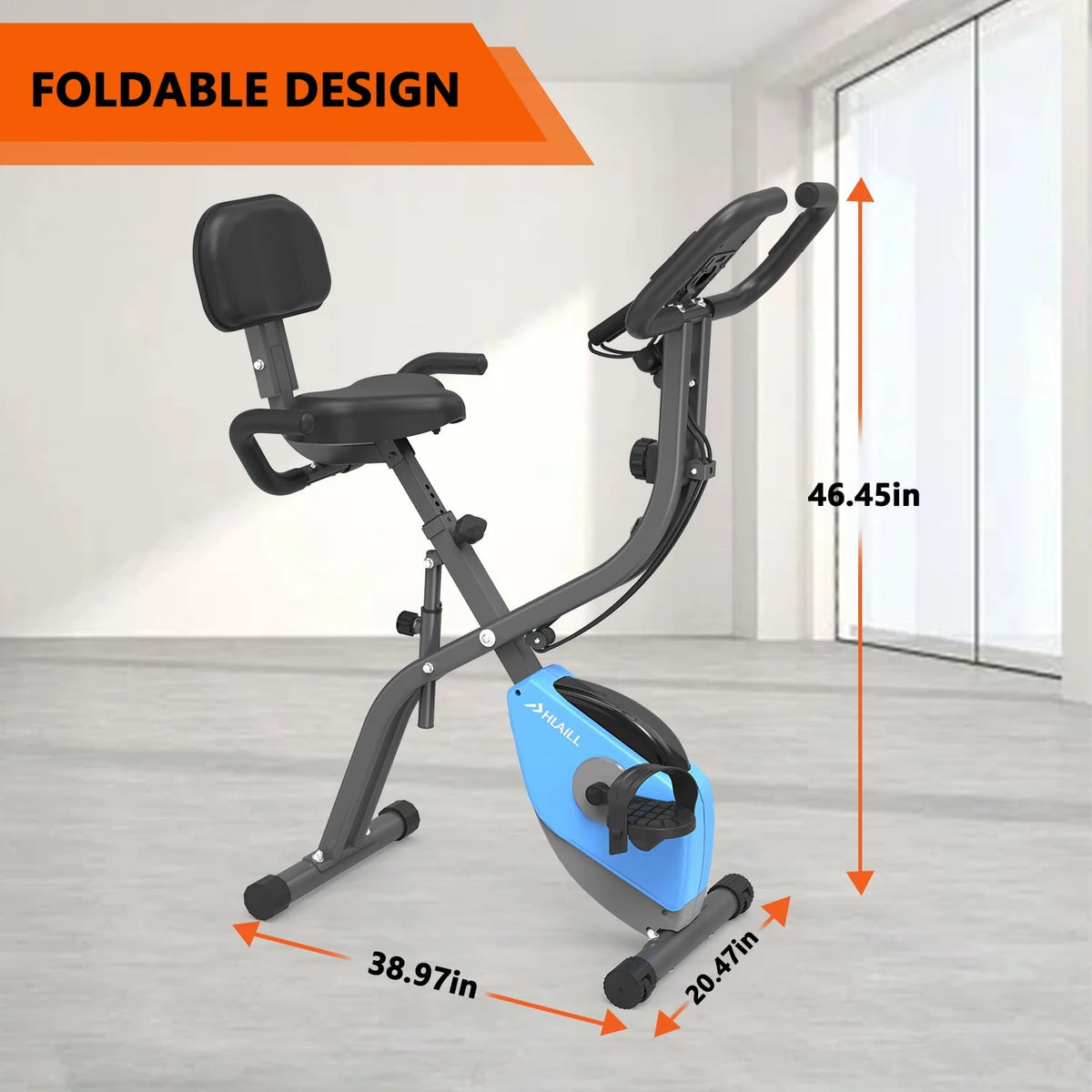 Folding 3-in-1 Recumbent Exercise Bike E587