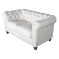 White Loveseat Sofa V88372