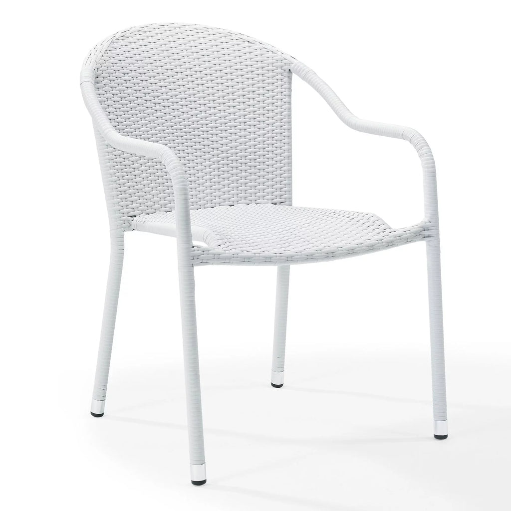 4-Piece Stackable Wicker Outdoor Chair Set D820