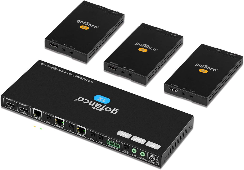 1x2 HDMI Extender Splitter Full HD 1080p Over Cat5e/Cat6/Cat7 Ethernet Cable V1617