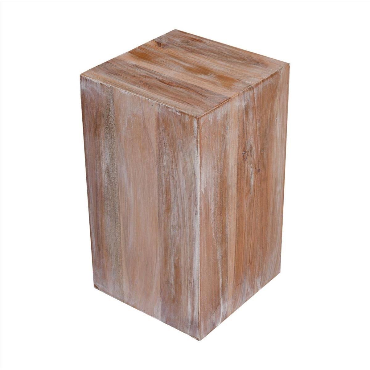 White Square Wooden End Table U889