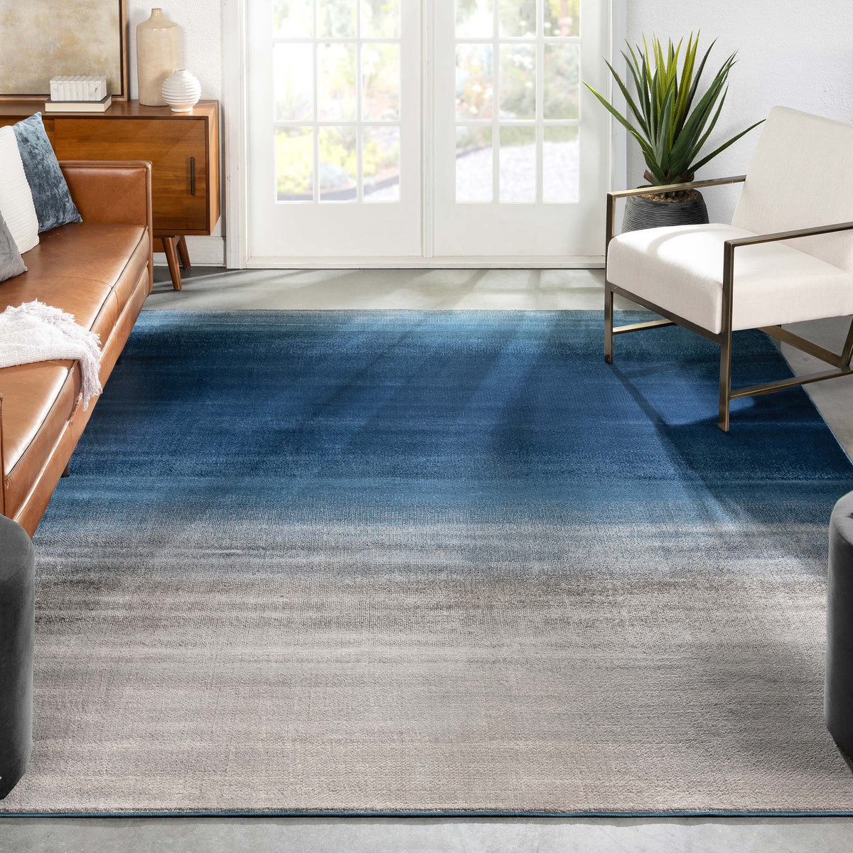 Blue 7'10" x 9'10" Area Rug L9278