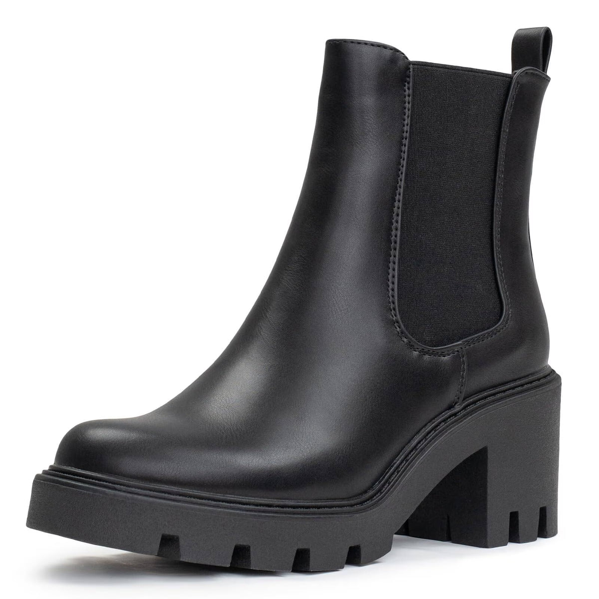 Black Chunky Platform Chelsea Boots I942