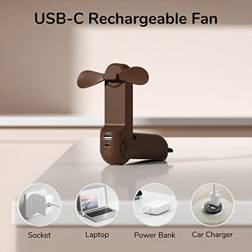 Handheld Mini Fan 3 IN 1 USB Rechargeable Pocket Fan Pink R737