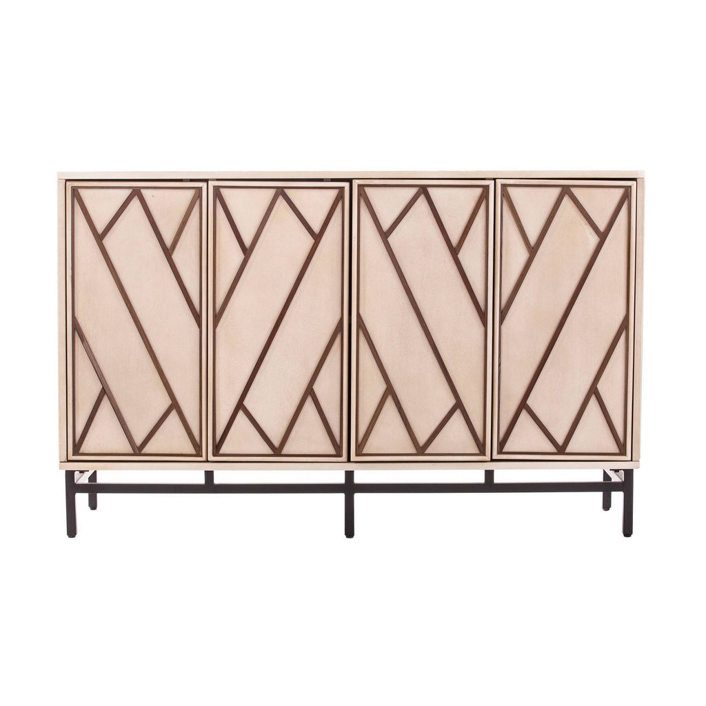 Antique Cream/Black Art Deco Buffet B6136