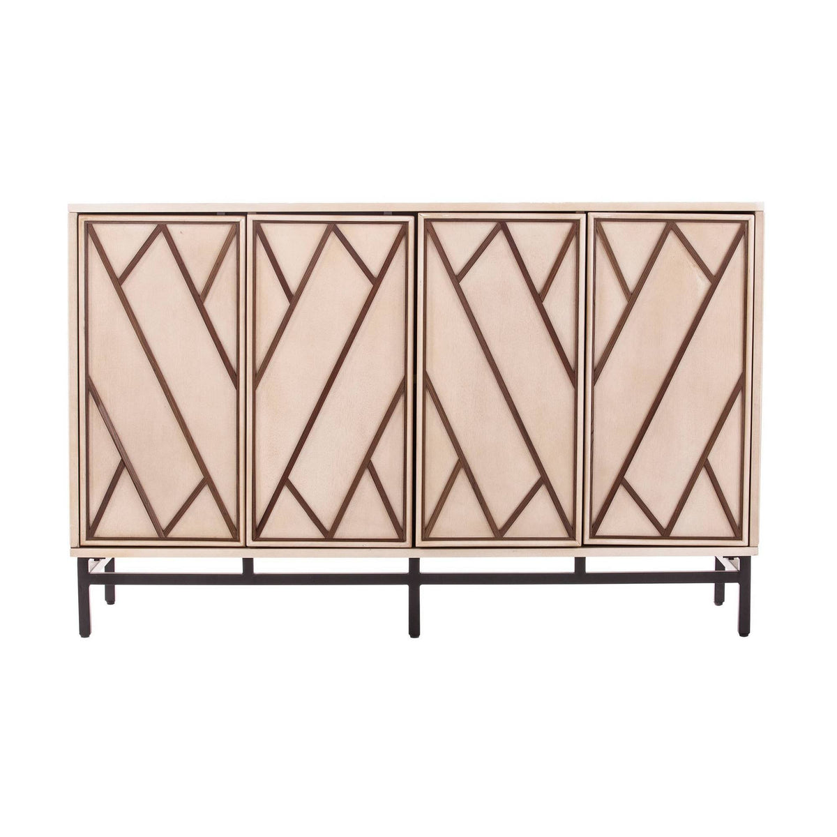 Antique Cream/Black Art Deco Buffet B6136