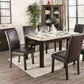 White Dark Walnut Dining Table H5080
