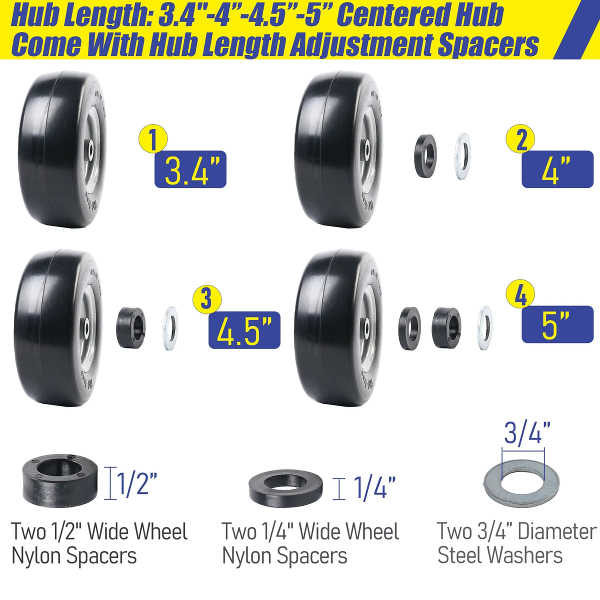Flat Free Lawn Mower Tire and Wheel K552186