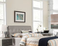 Gray Faux Leather Upholstered Queen Headboard A42656