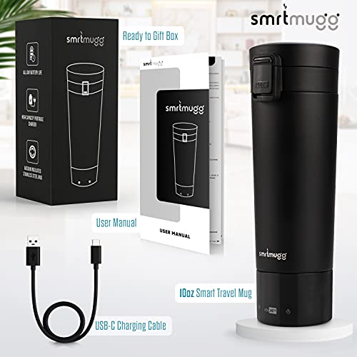 Black 10 oz. Heated Travel Mug U90187