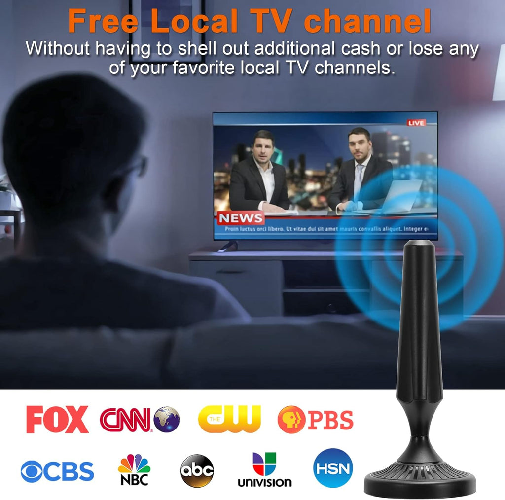 Indoor Amplified HDTV Antenna 300 Miles 4K 1080P with Coax Cable Pack of 2 L811025