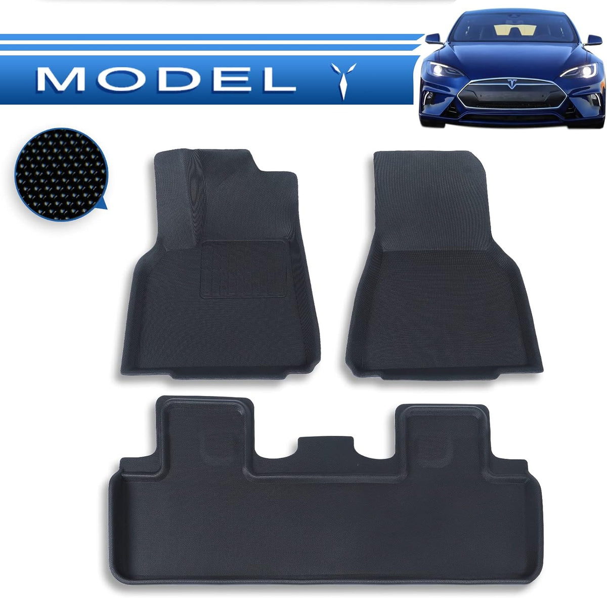 6Pcs Full Set All Weather Waterproof Car Floor Liners K11078