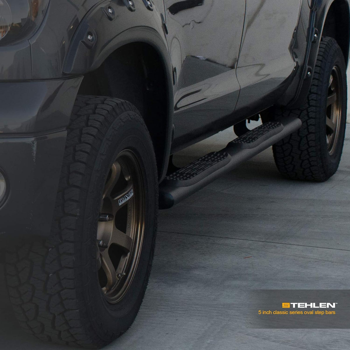 5 Oval Side Step Nerf Bars Matte Black F742217
