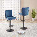Adjustable Velvet Swivel Bar Stool Set of 2 A71502