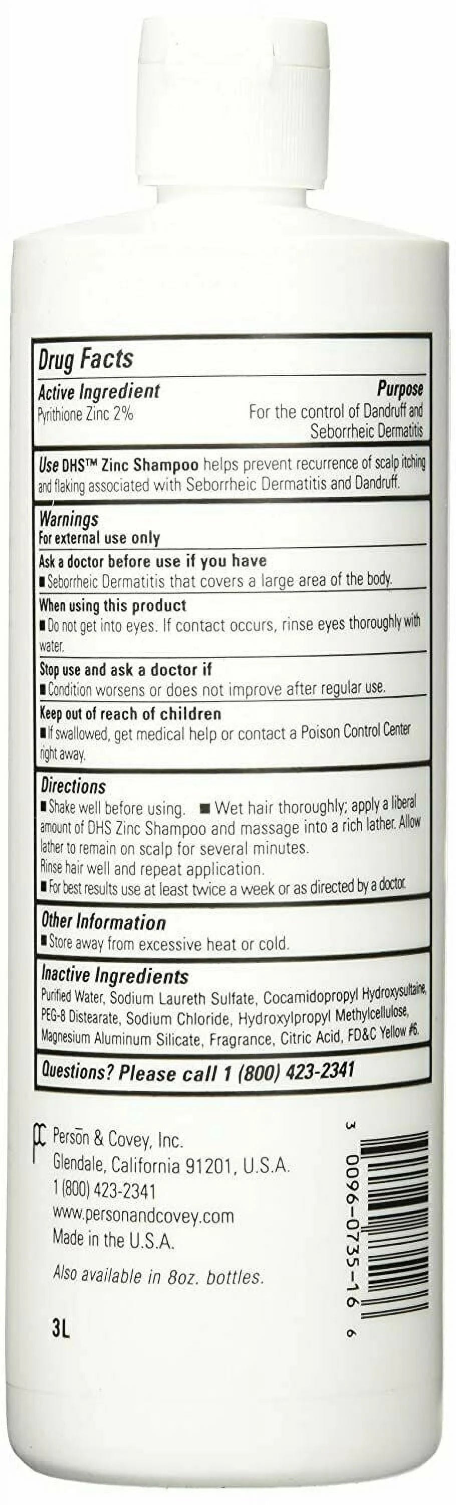 Zinc Therapeutic Shampoo 16 oz R529893