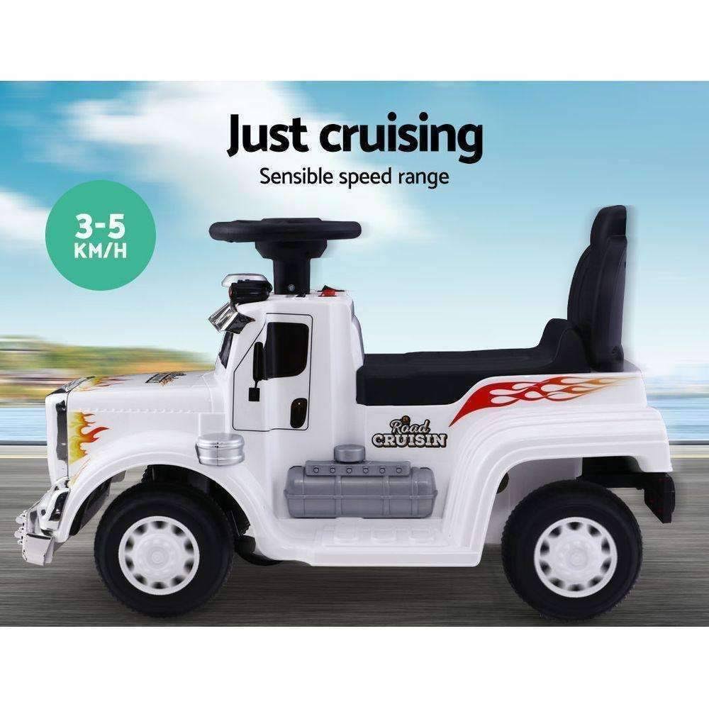 White Ride On Battery Toy Car C498
