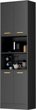 Black Wood Pantry Cabinets B283