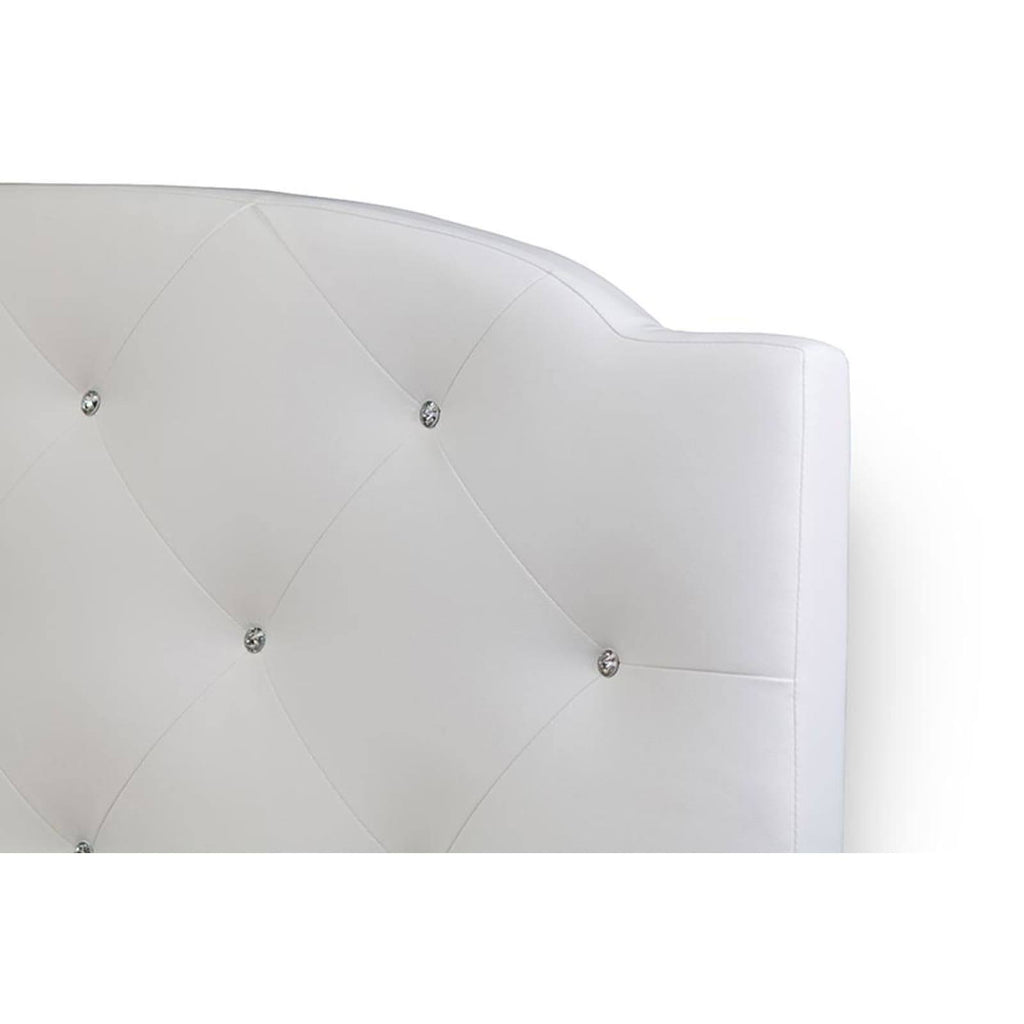 White Full Wood Bed M4278