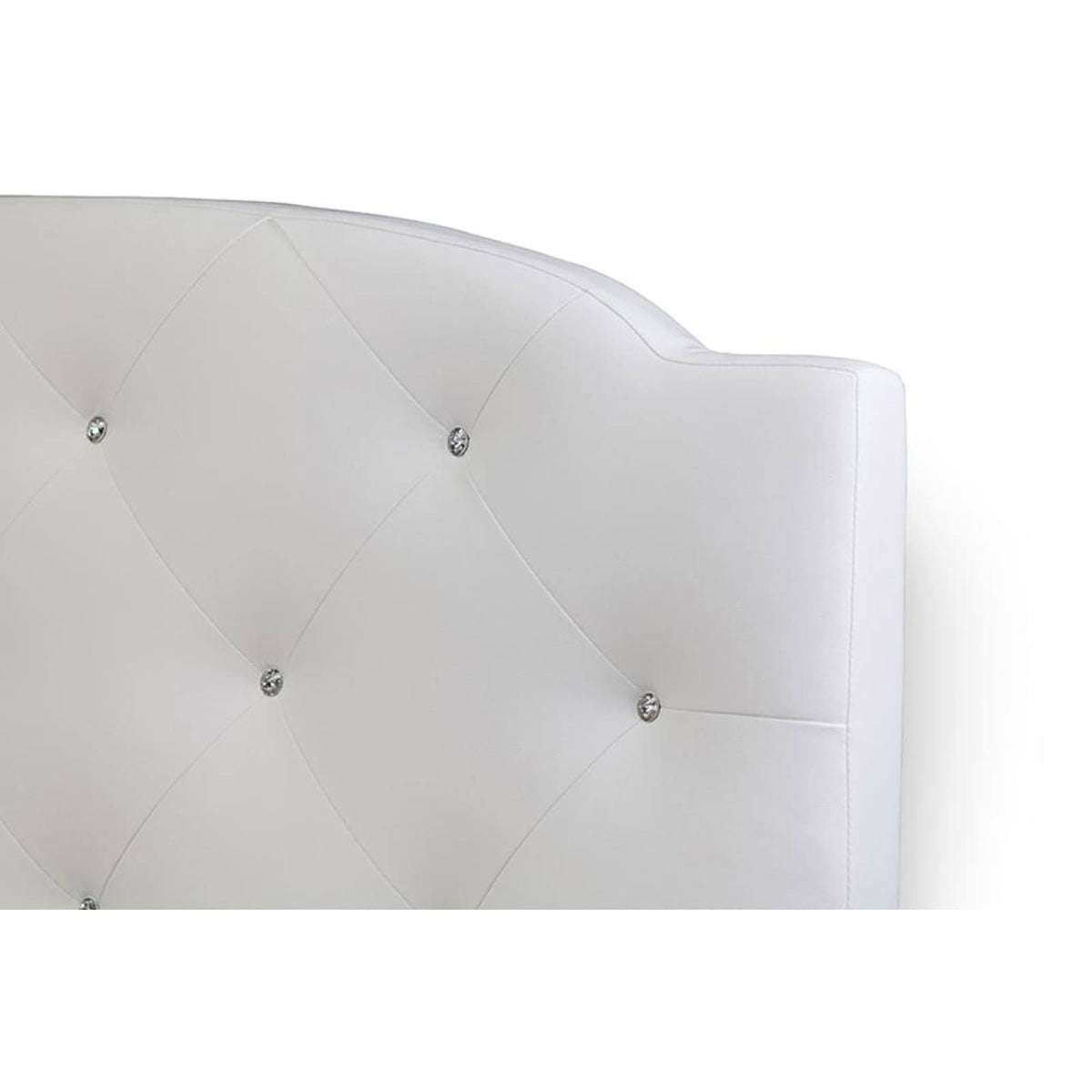 White Full Wood Bed M4278