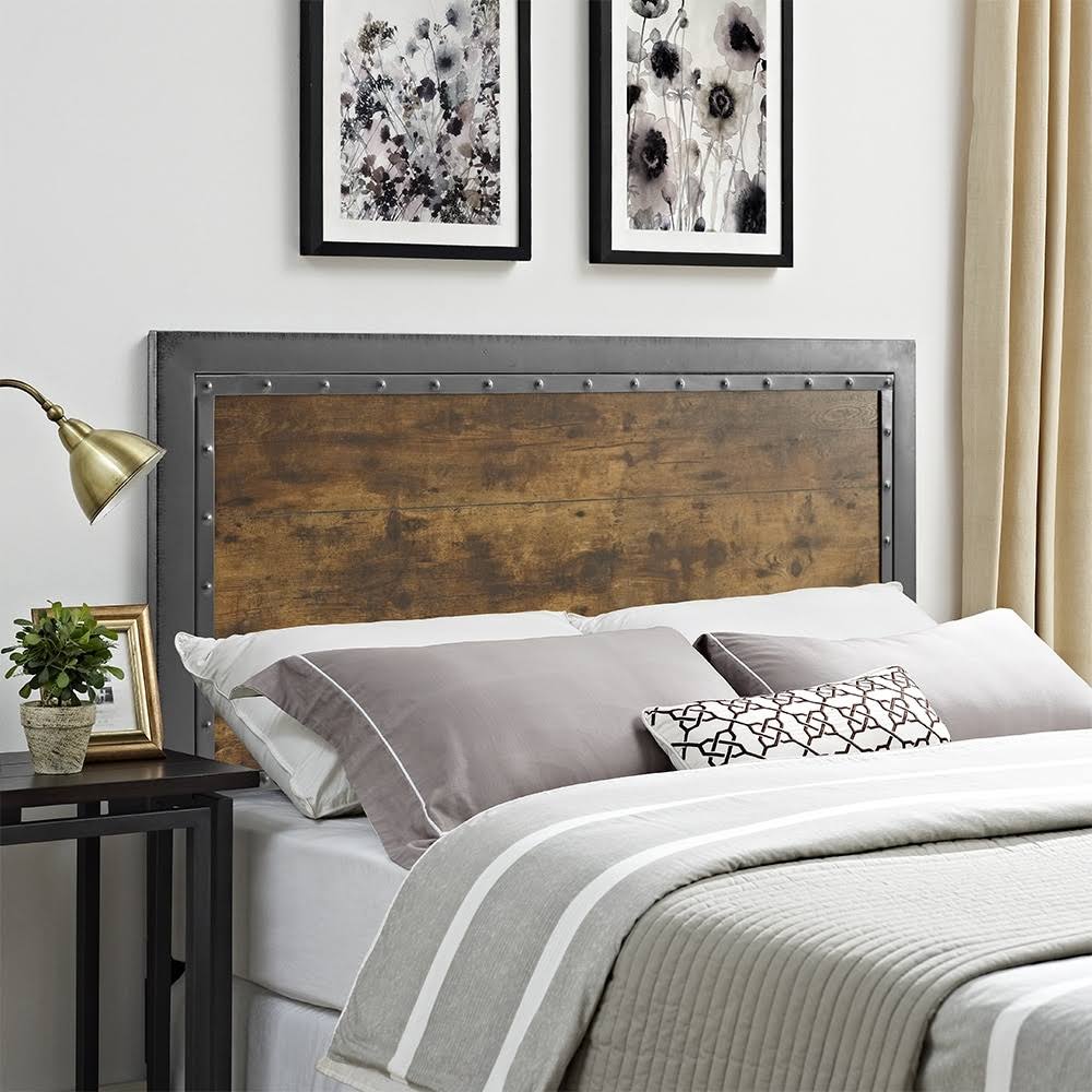 Queen Metal and Wood Headboard F166