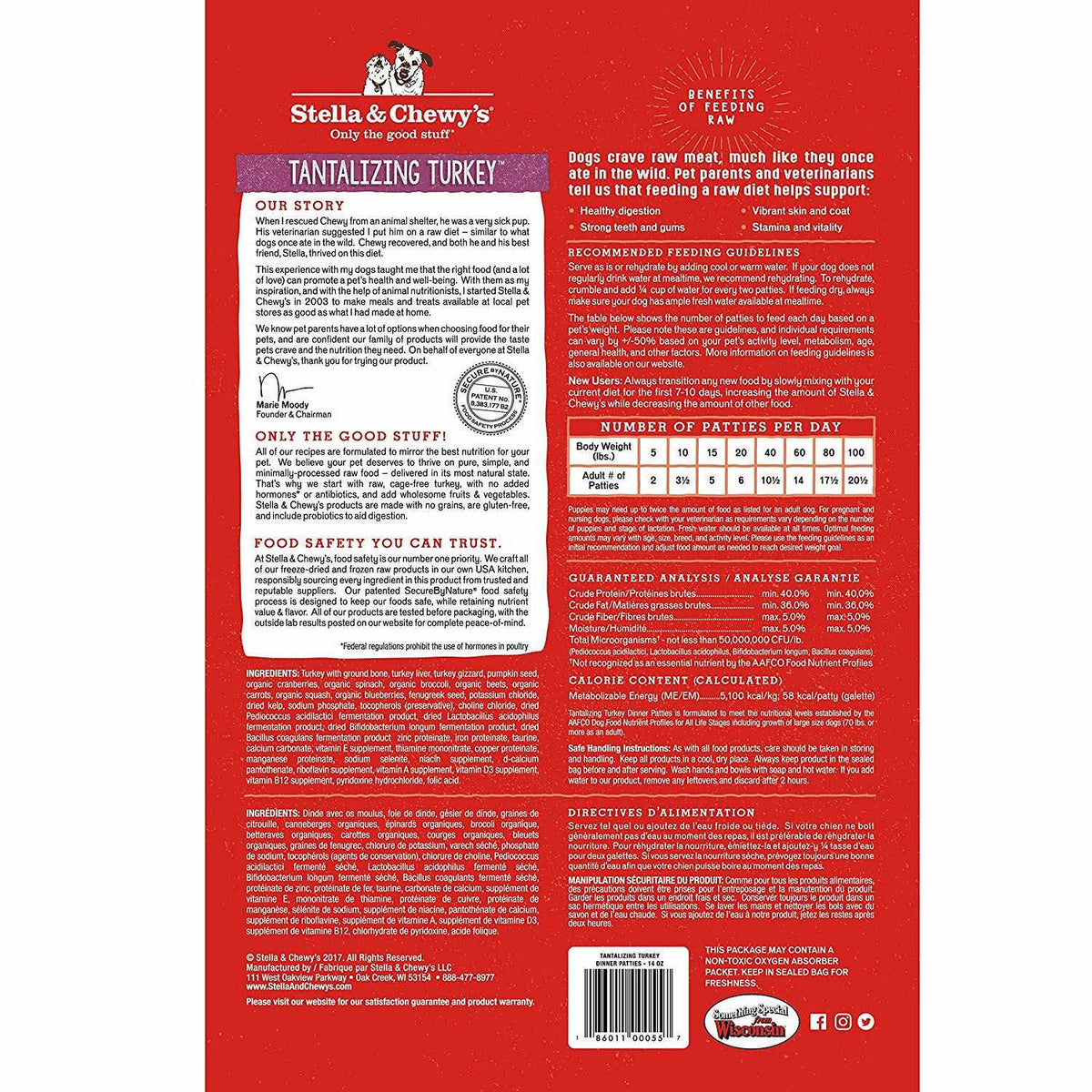 Freeze Dried Turkey Dinner Patties Dog Food E75403
