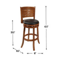 29" Countertop Faux Leather Hardwood Swivel Bar Stool J271