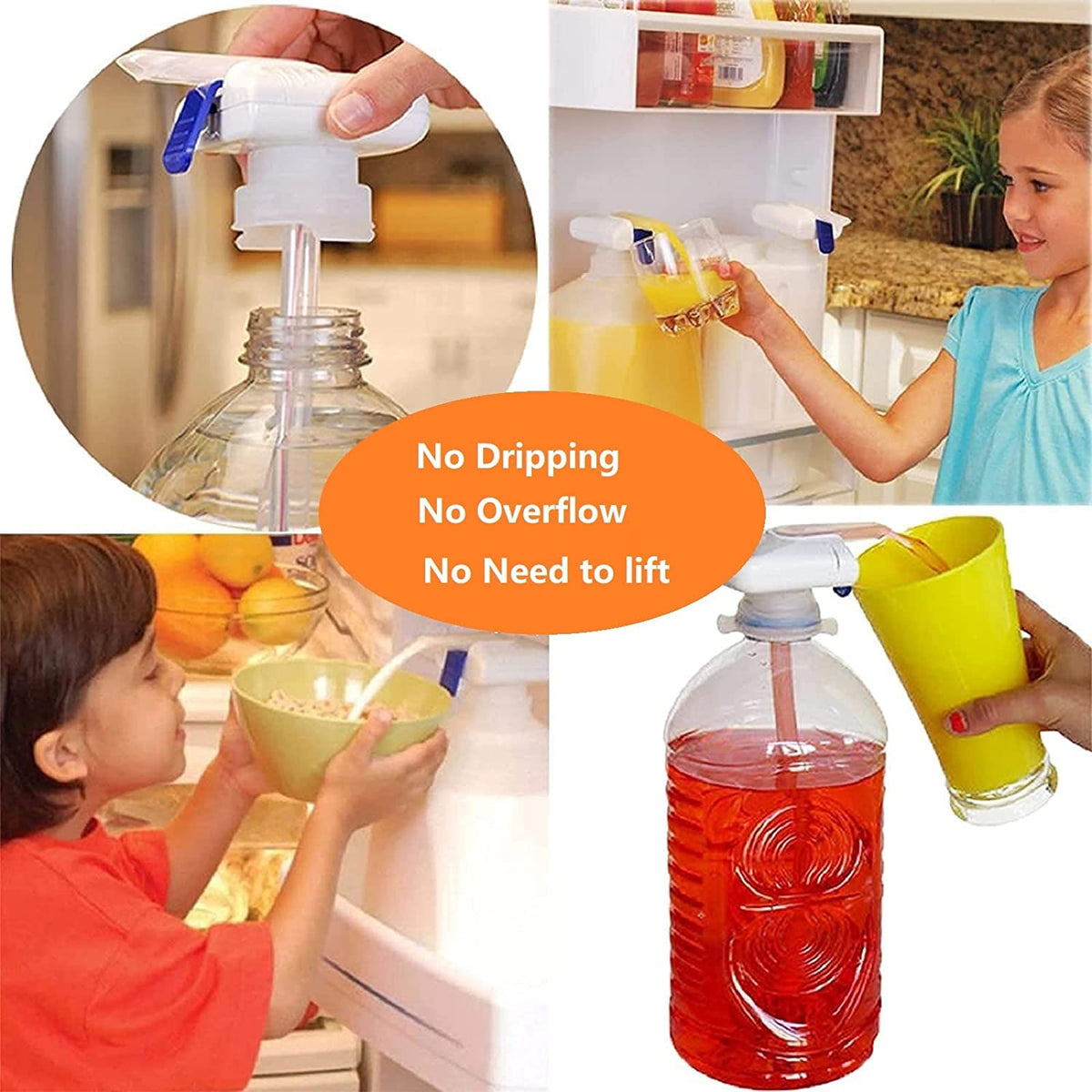 2 Pcs Automatic Drink Dispenser for Fridge Gallon E43660