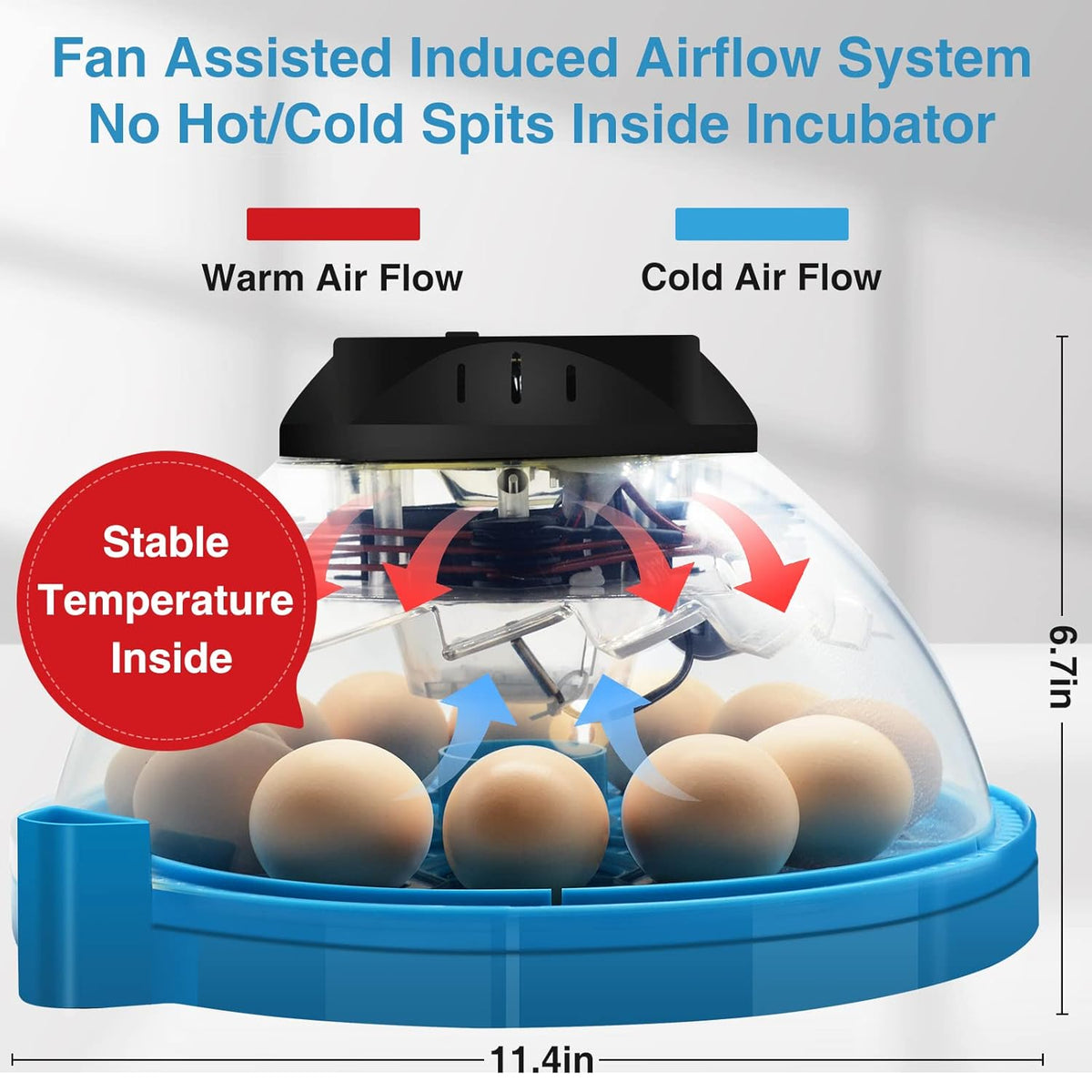 2 Pc Automatic Egg Incubator with Humidity Display R5983