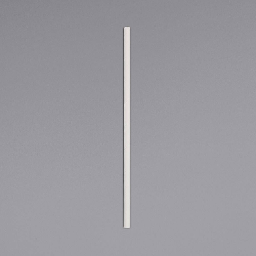 Giant White Wrapped Paper Straw - 2200/Case Y257787