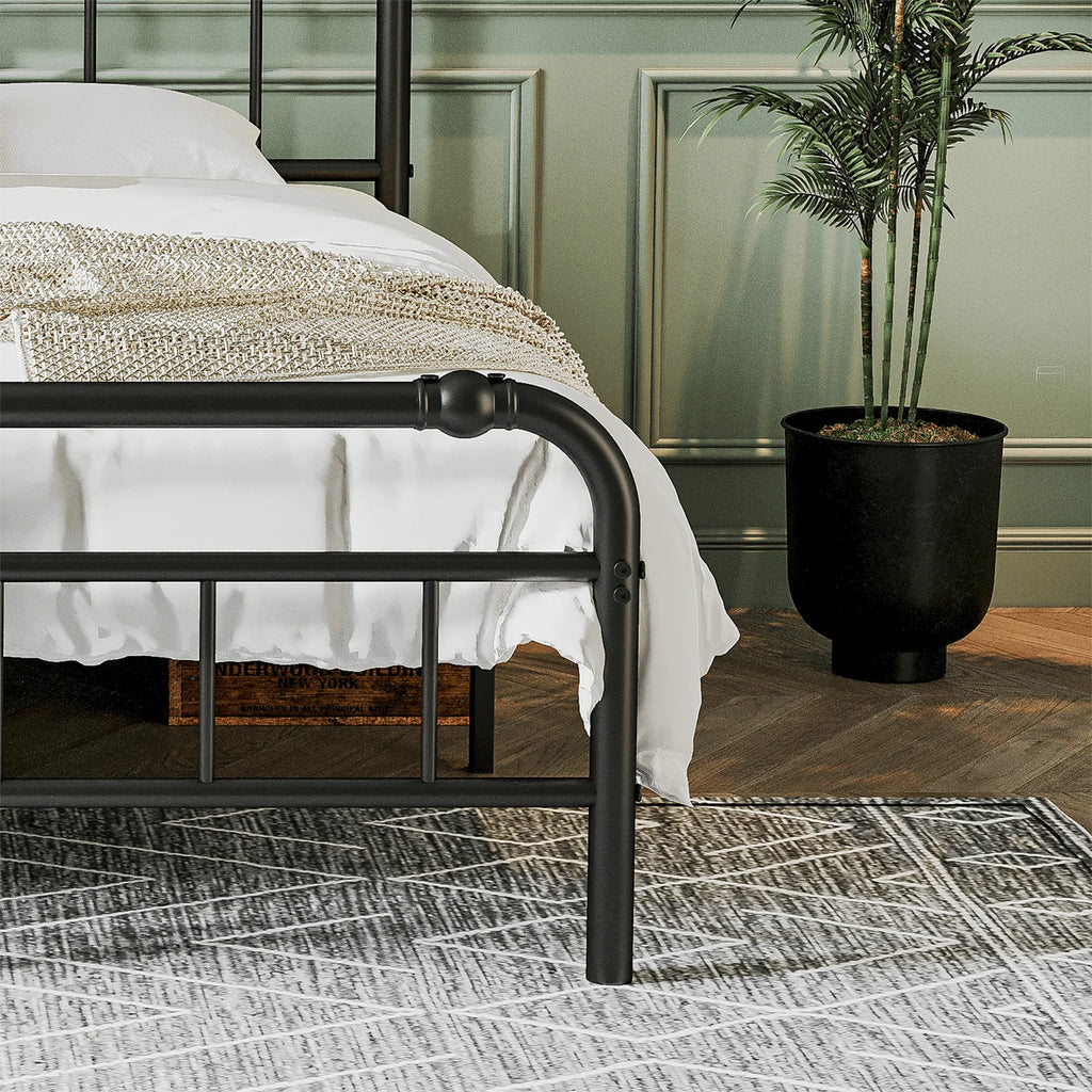 King Bed Frame with Headboard and Footboard T249718