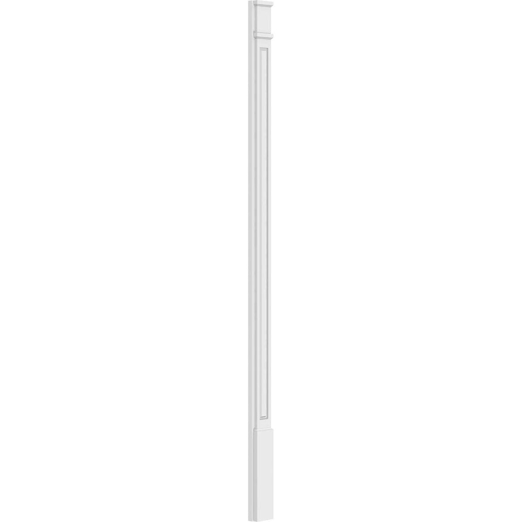 Raised Panel PVC Pilaster with Decorative Capital & Base (Pair) Y7734