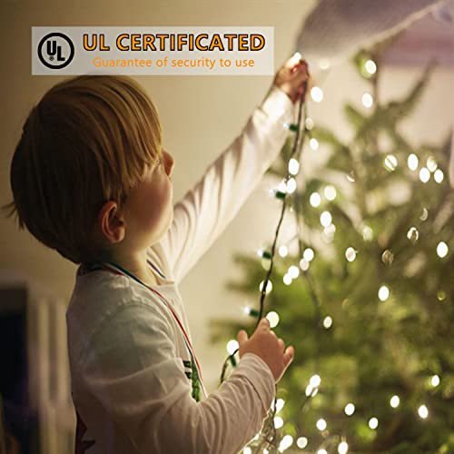 25ft 50 Counts Cool White LED Christmas Lights Outdoor Waterproof Green Wire N67580