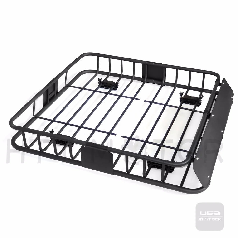 Black Universal Roof Rack Cargo Basket V863498