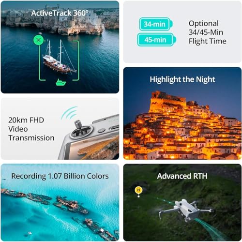 Folding Mini-Drone with 4K HDR Video Camera, Under 249 g, 34 Mins Flight Time E2852