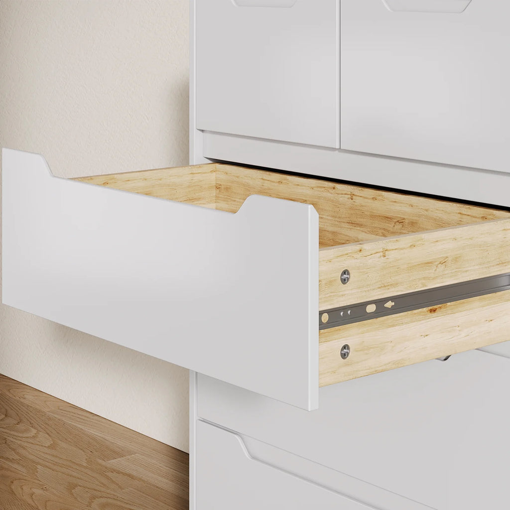 White 5 Drawer Wood Dresser U44682