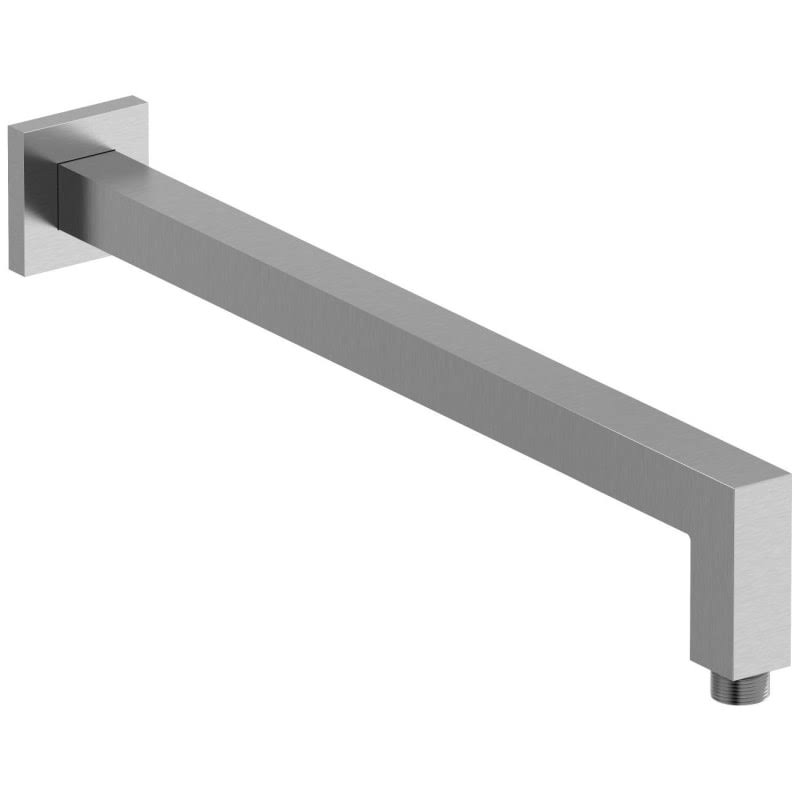 16x22 Wall Mount Shower Arm with Square Escutcheon Brushed Chrome R717284