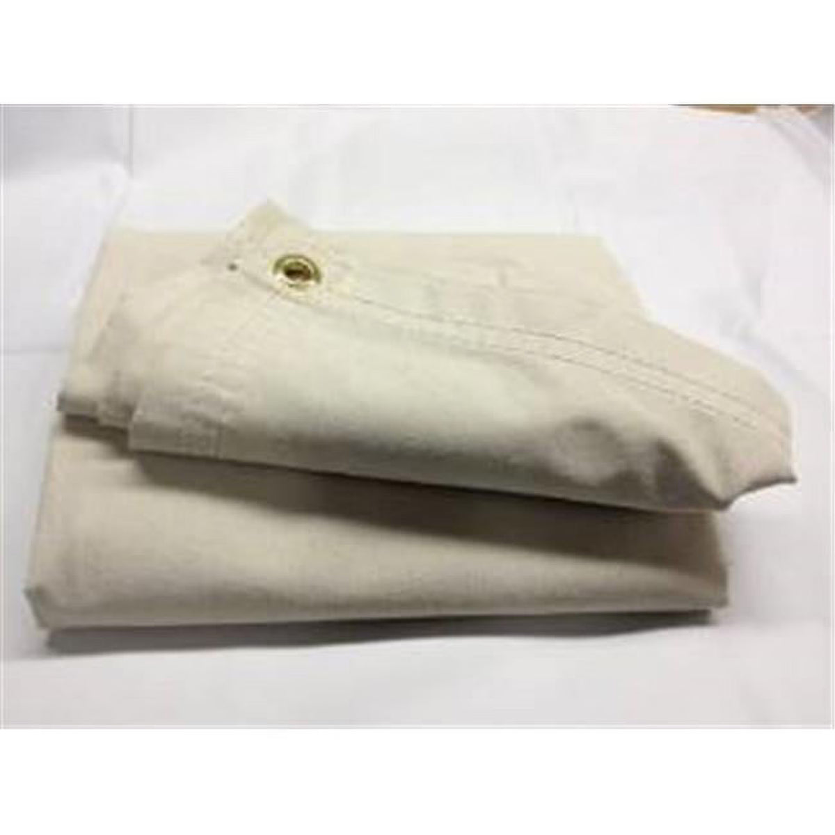 White 8 x 10 ft Canvas Tarp Cloth R3419