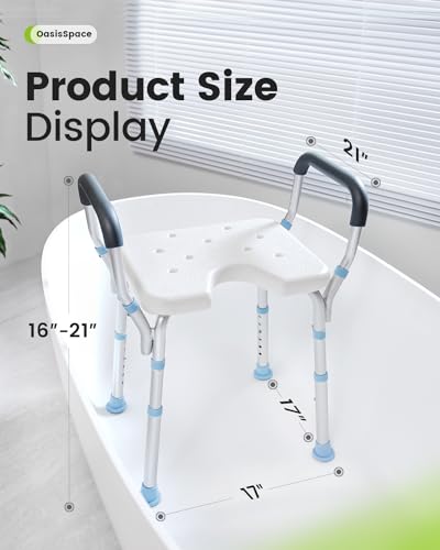 Heavy Duty Shower Chair with Back and Arms 300lb W853373