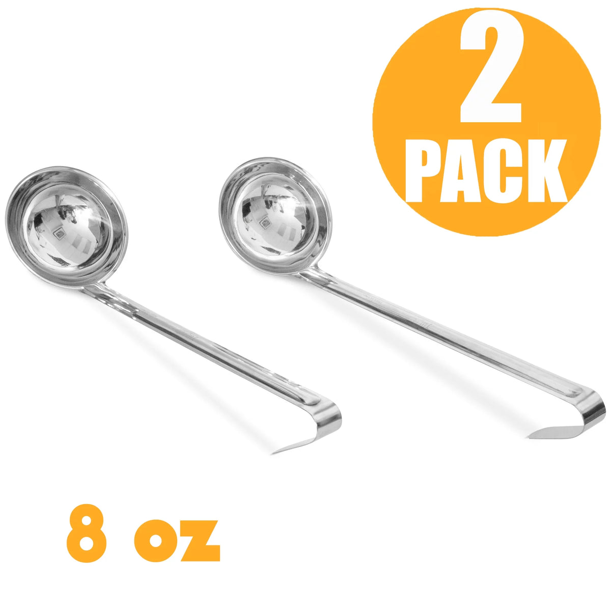 2 Pack 8 Oz Stainless Steel Soup Ladle Z154815