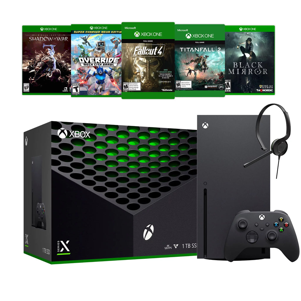 Xbox Series X 1TB SSD Console Bundle with Five Games and Chat Headset W287914
