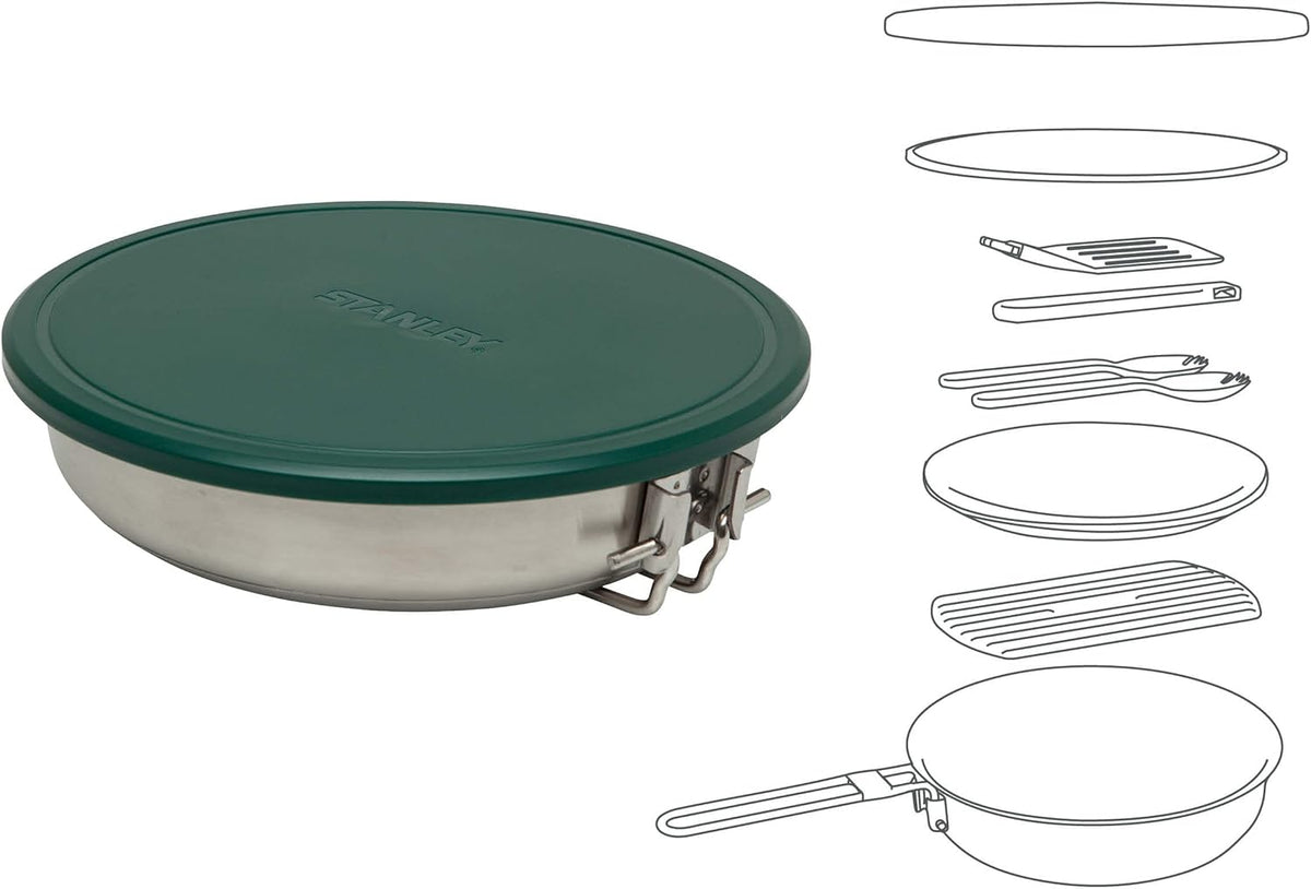 9 Piece Stainless Steel Camp Cookware Set X731867