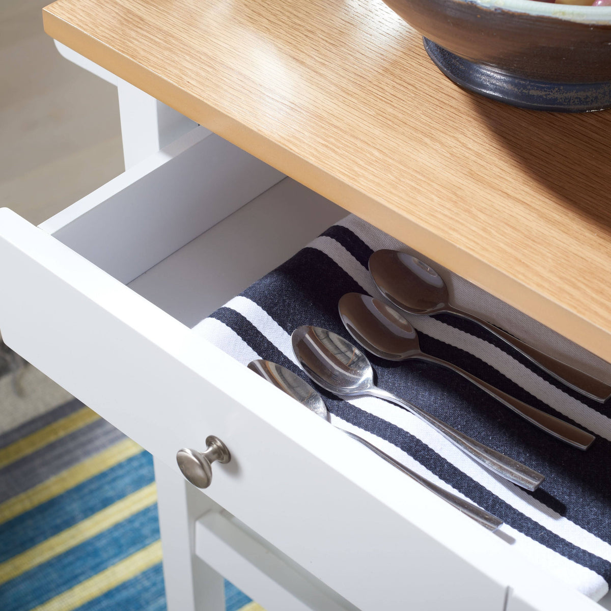Black 2 Drawer 3 Shelf Kitchen Cart W40437