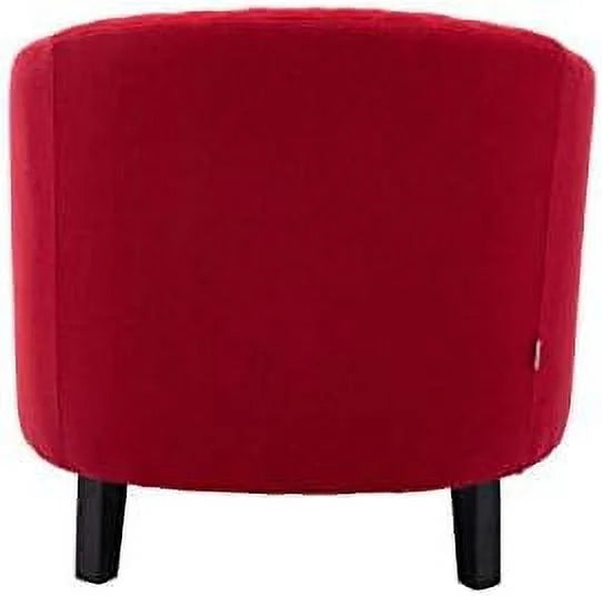 Brown Leather Upholstered Accent Arm Chair with Solid Wood Legs Z41878