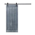 Gray Finish Barn Door with Hardware Kit J729839
