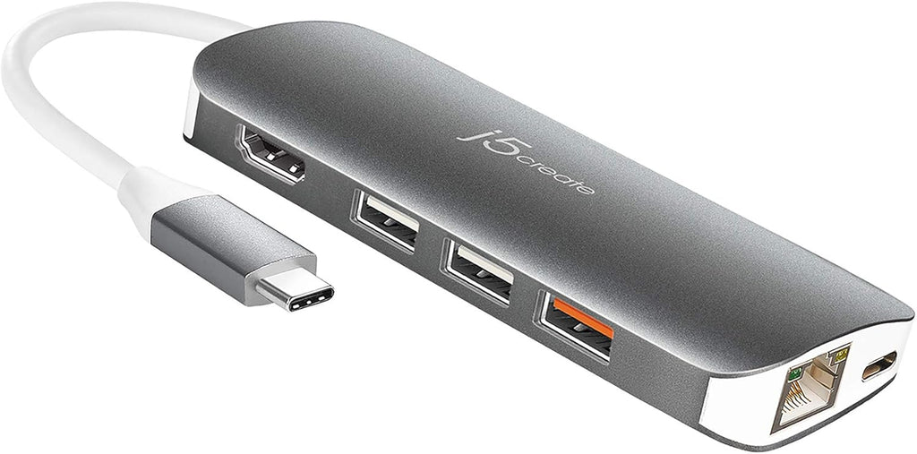 USB C Hub Adapter 10-in-1 Port Docking Station 4K HDMI, VGA, Ethernet, USB 3.0, MicroSD, SD, USB-C 3.1 + Power Delivery H49440