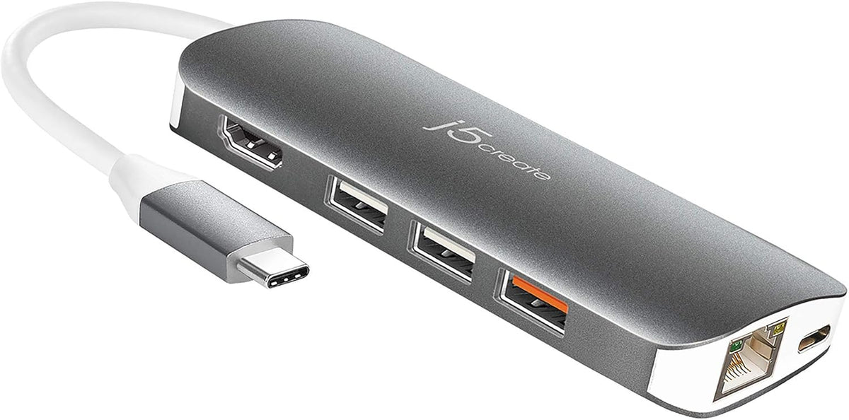 USB C Hub Adapter 10-in-1 Port Docking Station 4K HDMI, VGA, Ethernet, USB 3.0, MicroSD, SD, USB-C 3.1 + Power Delivery H49440