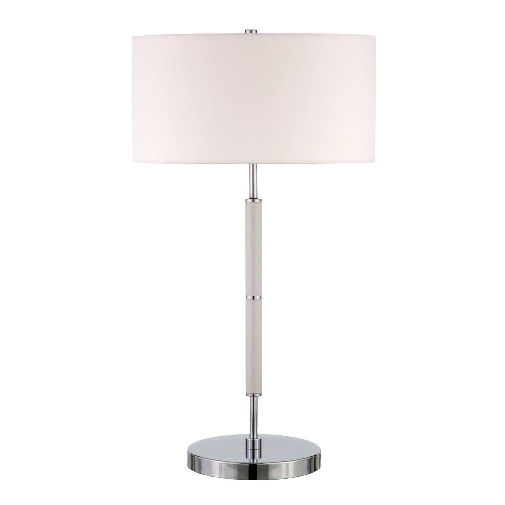 Minimalist Bedside Table Lamp with Linen Drum Shade P8205