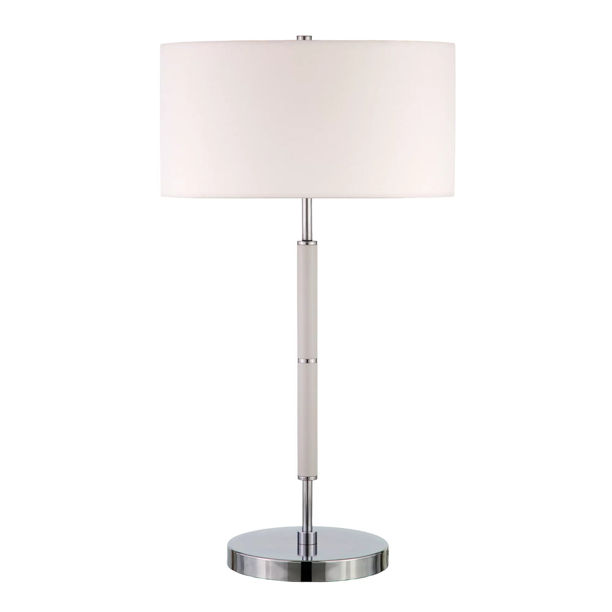 Minimalist Bedside Table Lamp with Linen Drum Shade P8205